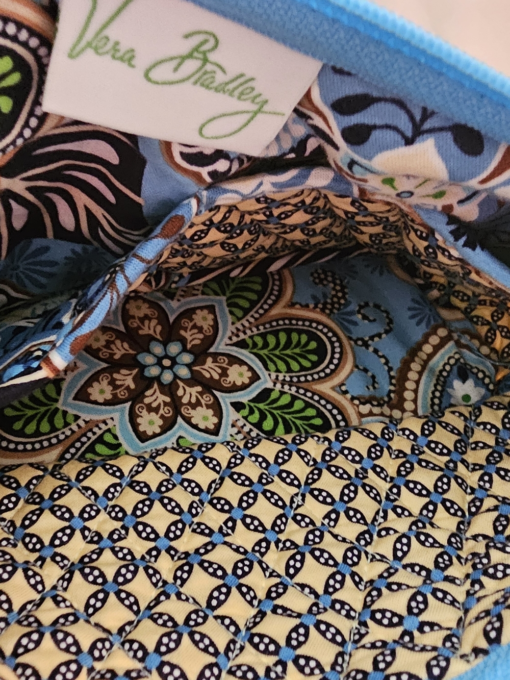 Vera Bradley Blue Paisley Small Shoulder Bag - Picture 8 of 9